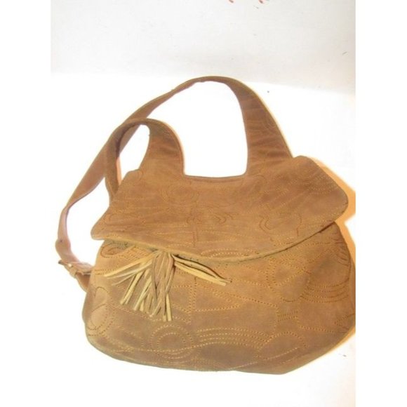 Salvatore Ferragamo Vintage Caramel Brown Suede Leather Hoho Bucket - Picture 7 of 12